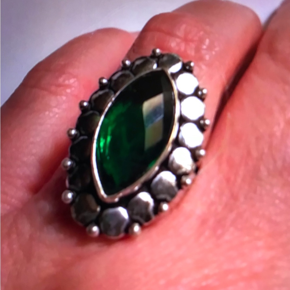 Chrome Diopside Stamped 925 Sterling Silver Ring